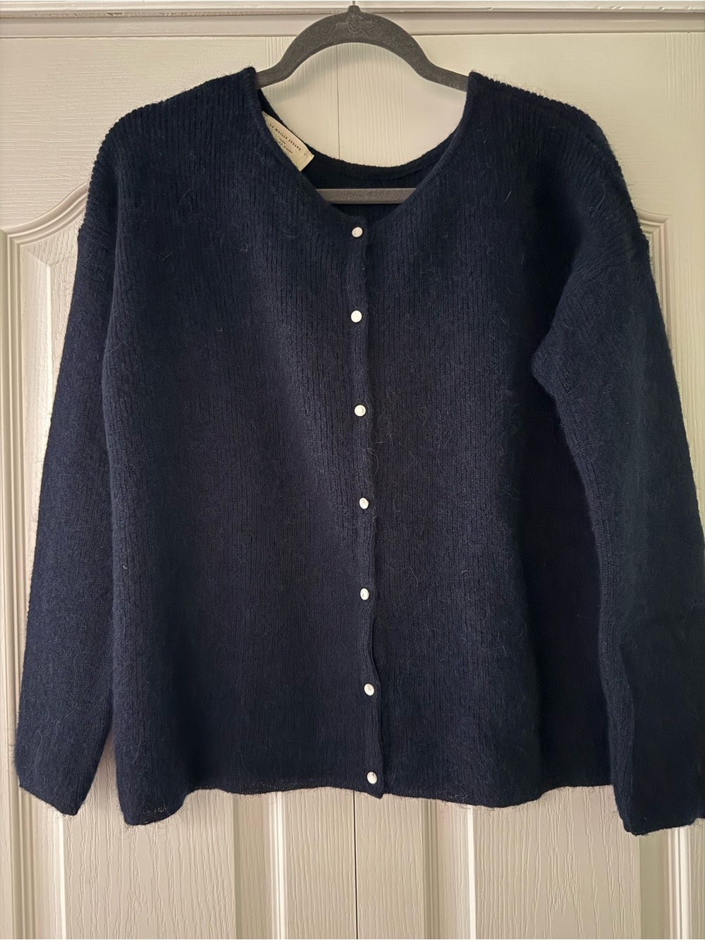 Sézane Navy Gaspard Cardigan